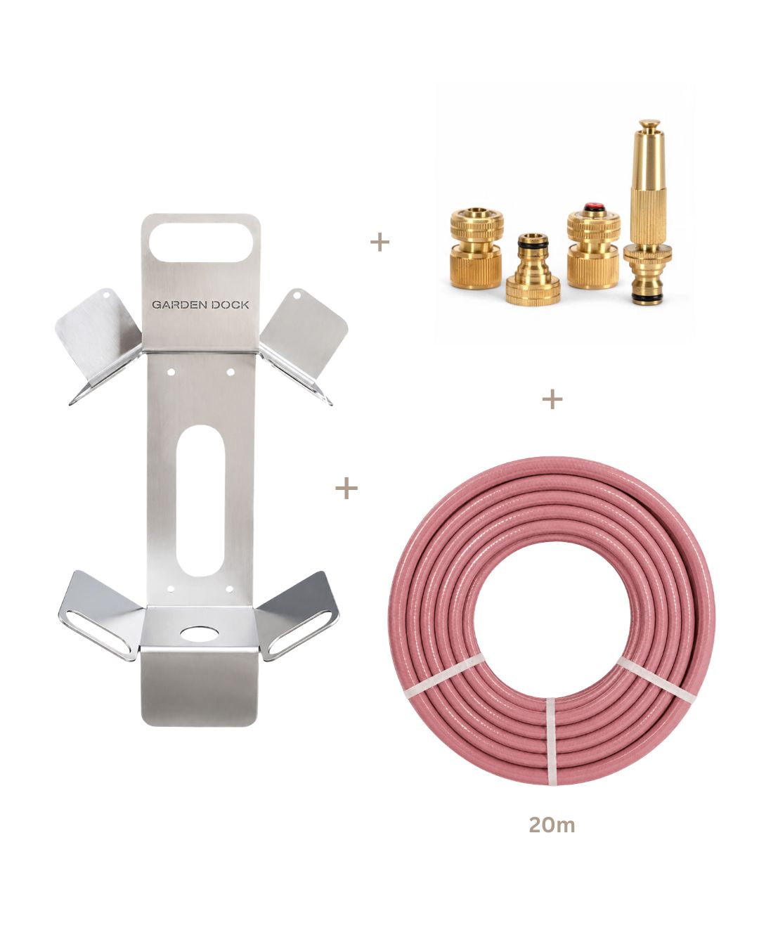 Garden Dock Gartenschlauchhalter im Bundle, robustes Design für die ordentliche Aufbewahrung von Gartenschläuchen.