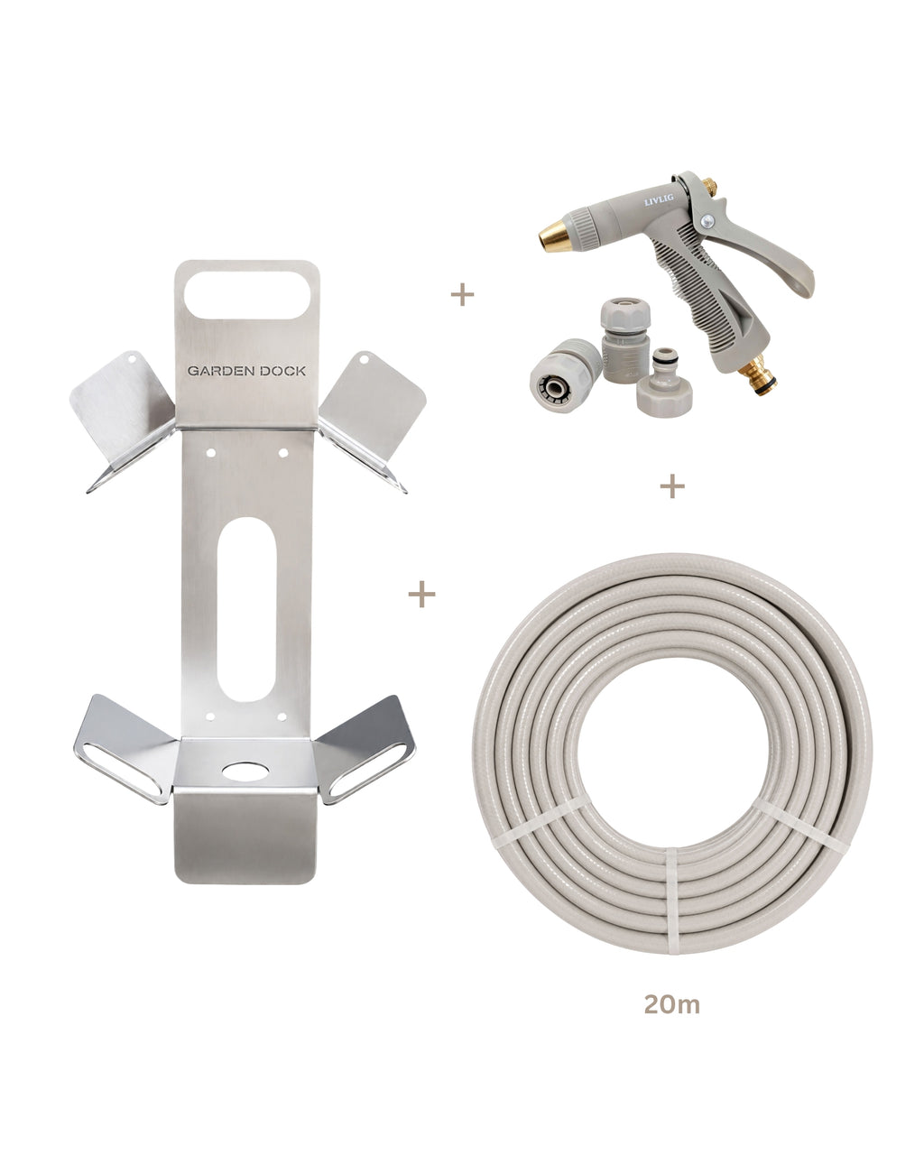 Garden Dock Bundle Grey I Gartenschlauchhalter