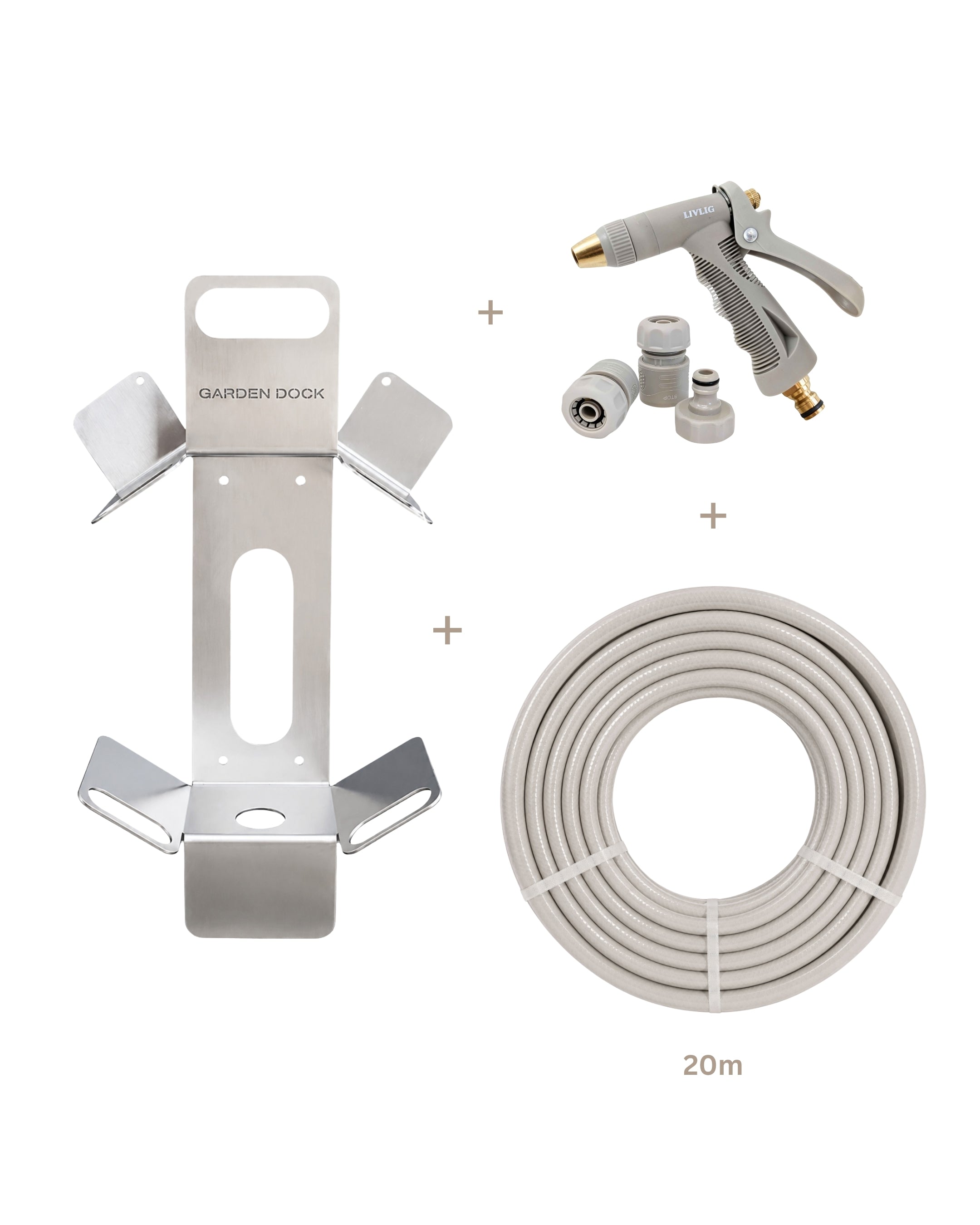 Garden Dock Bundle Grey I Gartenschlauchhalter